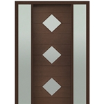 DSA Doors, Model: Flores 3-Lite-Diamond 8/0 E-03