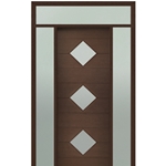DSA Doors, Model: Flores 3-Lite-Diamond 8/0 E-09