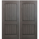 2-Panel Arch V-Groove-FG-2 72"x80" Double Door