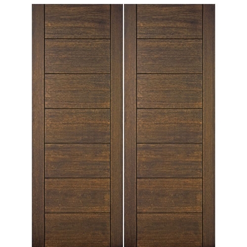 Hoelscher Contemporary 7-Panel-2|Mahogany Wood Double Entry Door ...