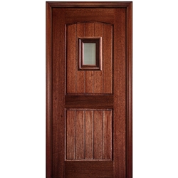 rustic wood front doors