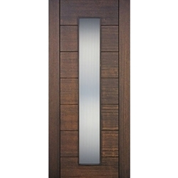 Hoelscher, Model: 1-Lite-1 Vertical Contemporary Entry Door