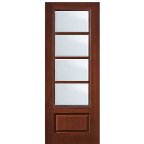 4 door wood lite SDL GlassCraft Panel Horizontal, 4 Cherry 1 Wood Lite